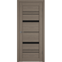 Дверь межкомнатная ВФД Atum Pro X25 Brun oak, стекло черное "Black Gloss"